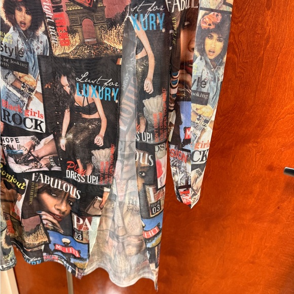 VTG Magazine-Print Collage Dress • Statement Graphic Dress • Streetwear Chic” 1x - Picture 3 of 12